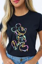 Camiseta T-Shirt feminina Disney Mickey colorido