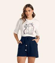 Camiseta T-shirt Feminina Endless Bege Camiseta T-shirt Feminina Endless Bege