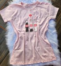 Camiseta T-shirt Feminina Estampa Coca Blusinha Baby Look