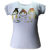 Camiseta T-shirt Feminina Estampada Gatos babylook feminina - Safira Rocks