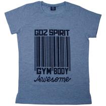Camiseta T-Shirt feminina Goz Spirit Cinza mescla model Body Awesome Camiseta T-Shirt feminina Goz Spirit Cinza mescla model Body Awesome