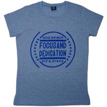 Camiseta T-Shirt feminina Goz Spirit Cinza mescla model Focus And Dedication Camiseta T-Shirt feminina Goz Spirit Cinza mescla model Focus And Dedication