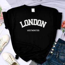 Camiseta T-shirt Feminina London Westminster Roupas Vintage