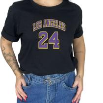 Camiseta T-shirt Feminina Los Angeles Elegante Estampada Chique