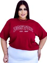 Camiseta T-shirt Feminina Plus Size Estampada Pronta Entrega 100% Algodão
