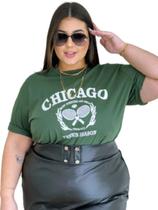 Camiseta T-shirt Feminina Plus Size Estampada Pronta Entrega 100% Algodão Camiseta T-shirt Feminina Plus Size Estampada Pronta Entrega 100% Algodão