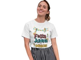 Camiseta T-Shirt Festa Junina em Família Branca