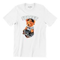 Camiseta T-shirt Gola Redonda Unissex Algodão Urso Street