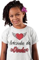 Camiseta T-shirt Infantil Amorzinho da Dinda Branca