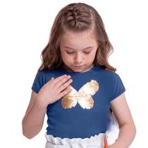 Camiseta T-Shirt Infantil Com Paetê reversível
