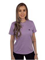 Camiseta T-Shirt Lilás 100% Algodão Mini Logo Preto Valansuelo