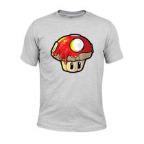 Camiseta T-Shirt Malha 30.1 Estampada Cogumelo