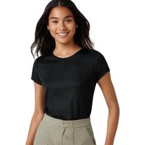 Camiseta T-shirt Malha Fria (PV) Baby Look Feminina Lisa
