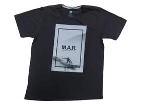 Camiseta t-shirt malha, preta com estampaM.A.R. tam. M, G e GG Camiseta t-shirt malha, preta com estampaM.A.R. tam. M, G e GG