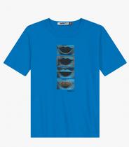 Camiseta T-Shirt Manga Curta em Meia Malha Minty Azul Camiseta T-Shirt Manga Curta em Meia Malha Minty Azul