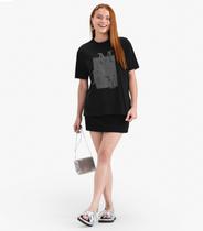 Camiseta T-Shirt Manga Curta em Meia Malha Minty Preto Camiseta T-Shirt Manga Curta em Meia Malha Minty Preto