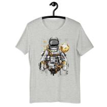 Camiseta T-Shirt Masculina Astronauta Yellow Moon