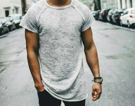 Camiseta T-Shirt Masculina Cinza Camiseta T-Shirt Masculina Cinza