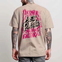 Camiseta T-Shirt Masculina Nada Me Faltara Diverse Estilos Camisa Manfinity 100% Algodão Street Wear