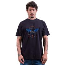 Camiseta T-shirt Masculina Regular Estampada Preta TXC Original