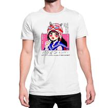 Camiseta T-Shirt Menina Gótica Pirulito Capacete Rosa - MECCA