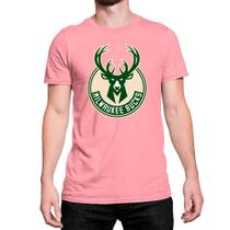 Camiseta T-Shirt Milwaukee Bucks Logo Padrão Algodão - Store Seven