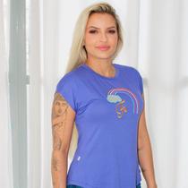 Camiseta T-Shirt Modelo Bata em Viscose Fé Azul Royal TAMANHO:M Camiseta T-Shirt Modelo Bata em Viscose Fé Azul Royal TAMANHO:M