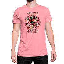 Camiseta T-Shirt Mother Of Cats Floral Game Of Thrones Série