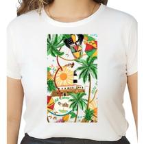 Camiseta T Shirt Off White Feminina Fauna e Flora