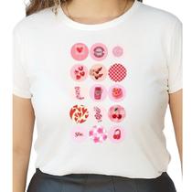 Camiseta T Shirt Off White Feminina Tendencia Cereja mod2