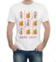 Camiseta T-shirt para Chá de Bebê Pai Papai Game Over Camiseta T-shirt para Chá de Bebê Pai Papai Game Over