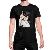 Camiseta T-Shirt Personagem L Lawliet Death Note Mangá Algodão