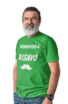 Camiseta T-shirt Promovido a Bisavô Dia dos Pais Verde Bandeira