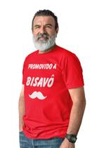 Camiseta T-shirt Promovido a Bisavô Dia dos Pais Vermelho