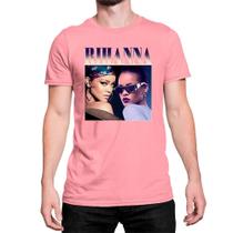 Camiseta T-Shirt Rihanna Cantora POP R&B Hip Hop Algodão