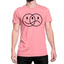 Camiseta T-Shirt Sad Boy Happy Face Emoticon Smile - Store Seven