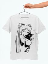 Camiseta T-shirt Serena E Luna - Usagi Sailor Moon (unissex)