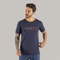 Camiseta T-Shirt Slim Moda Streetwear Camisa Algodão Paris Cont