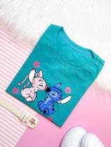 Camiseta T-shirt Stich e Angel Fio 30.1 - 100% Algodão - BEMLU