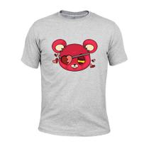 Camiseta T-Shirt Tecido Macio Urso Coração