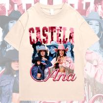 Camiseta T-shirt Unissex Algodão Ana Castela 90's Vintage Cantora Camiseta Blusa