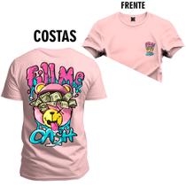 Camiseta T-shirt Unissex Algodão Cash Frente Costas