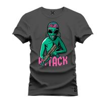 Camiseta T-Shirt Unissex Eestampada Algodão Attack