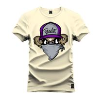 Camiseta T-Shirt Unissex Eestampada Algodão Boné roxo