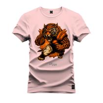 Camiseta T-Shirt Unissex Eestampada Algodão Tigre Basquete