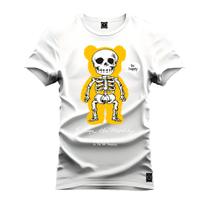 Camiseta T-Shirt Unissex Eestampada Algodão Urso Caveira Bolada Chok - Nexstar