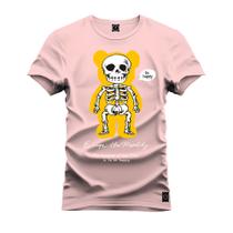Camiseta T-Shirt Unissex Eestampada Algodão Urso Caveira Bolada Chok - Nexstar
