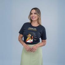 Camiseta T-shirt Unissex Estamp Aprendi Com Agostinho Cristã Católica