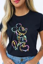 Camiseta T-shirts feminina Mickey colorido - Bella Bajona