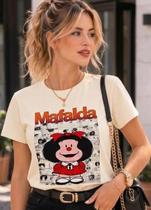 Camiseta T-Shirts MAFALDA FRASES 100% Algodão Premium Cor:OFFTamanho:M